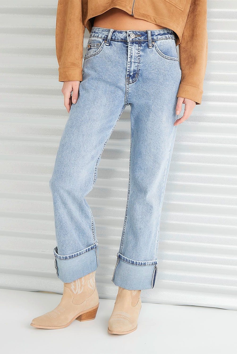 AMERICANINO - Jeans Básico Tiro Medio Mujer Americanino