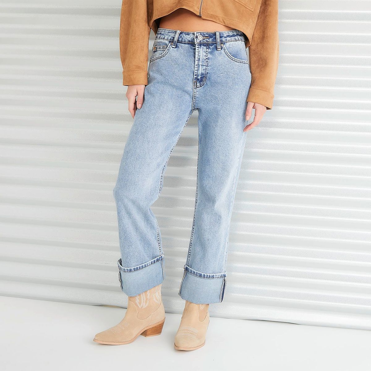 AMERICANINO - Jeans Straight Tiro Medio Mujer Americanino