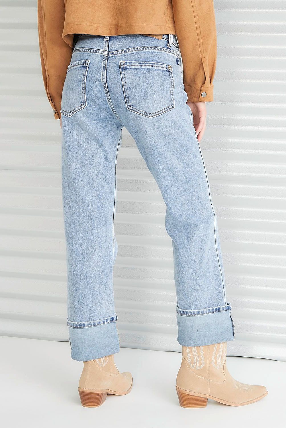 AMERICANINO - Jeans Básico Tiro Medio Mujer Americanino