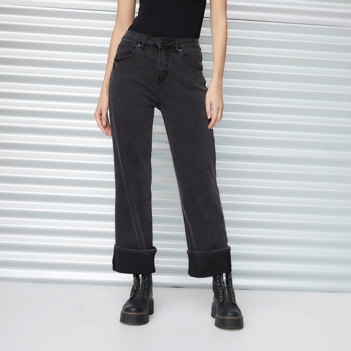 AMERICANINO - Jeans Straight Tiro Medio Mujer Americanino