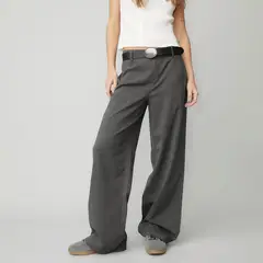 AMERICANINO - Pantalón Sastre Wide Leg Tiro Alto Mujer
