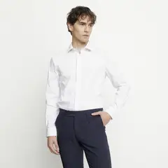 BASEMENT - Camisa Casual Manga Larga Algodón