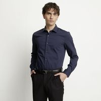 Camisa Casual Manga Larga Algodón