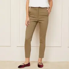 BASEMENT - Pantalón Slim Fit Tiro Alto Mujer