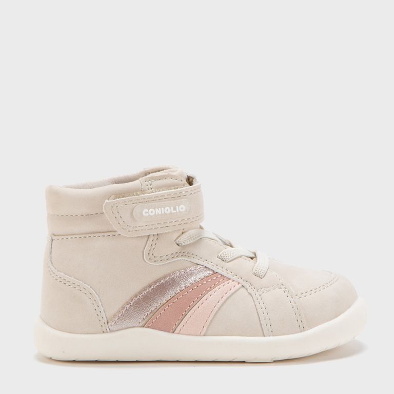 Zapatillas Urbanas Niña Beige Caña Alta Sintético