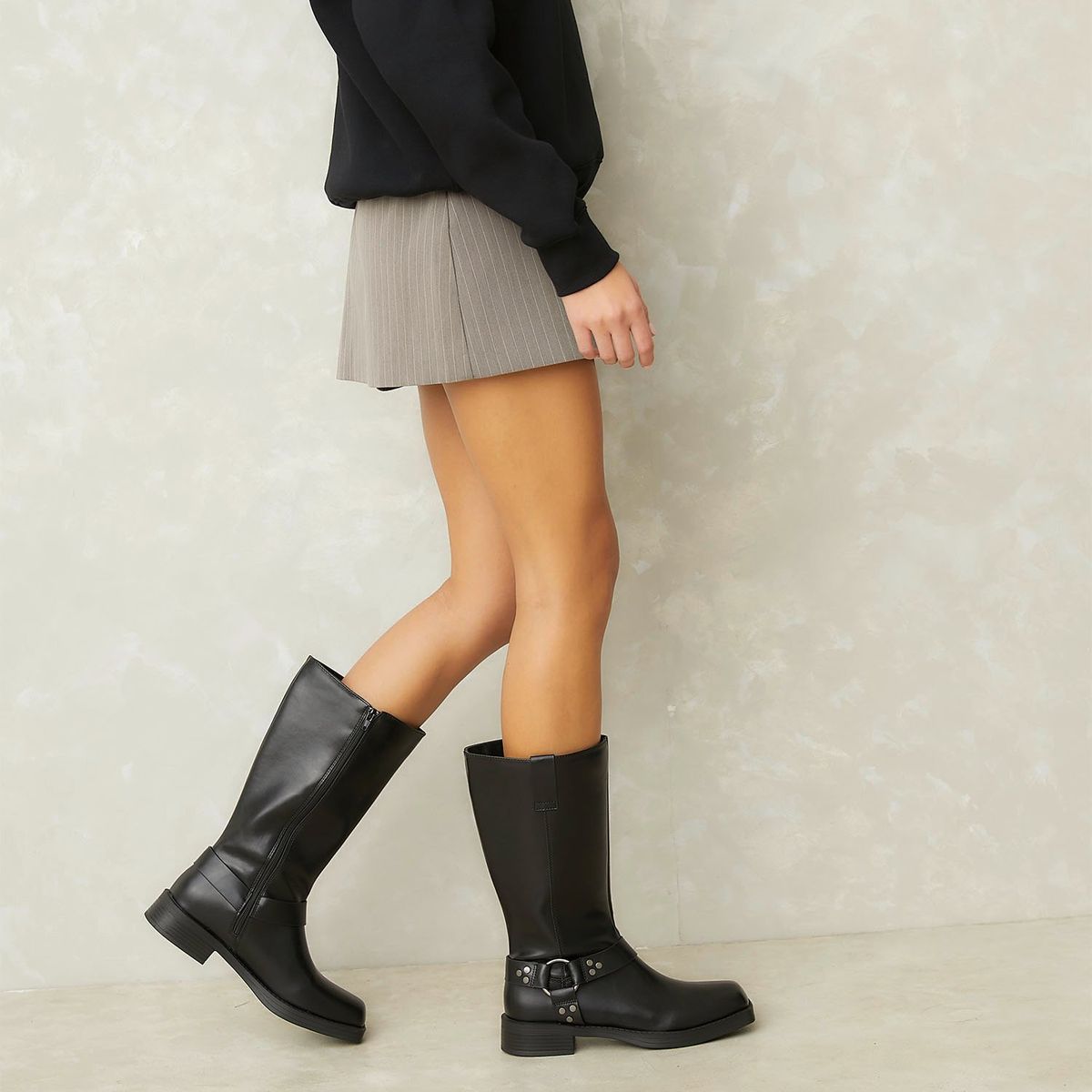 SYBILLA - Bota Biker Mujer Negro Sybilla