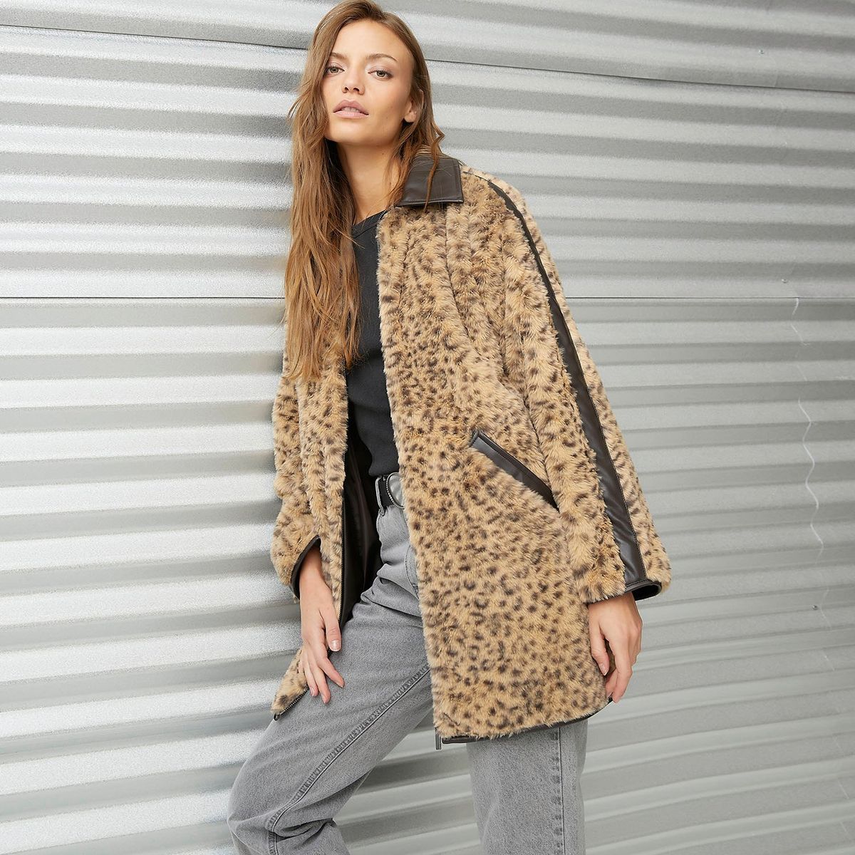 AMERICANINO - Chaquetón Peludo Mujer Americanino