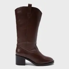 APOLOGY - Bota Mujer Cuero Café