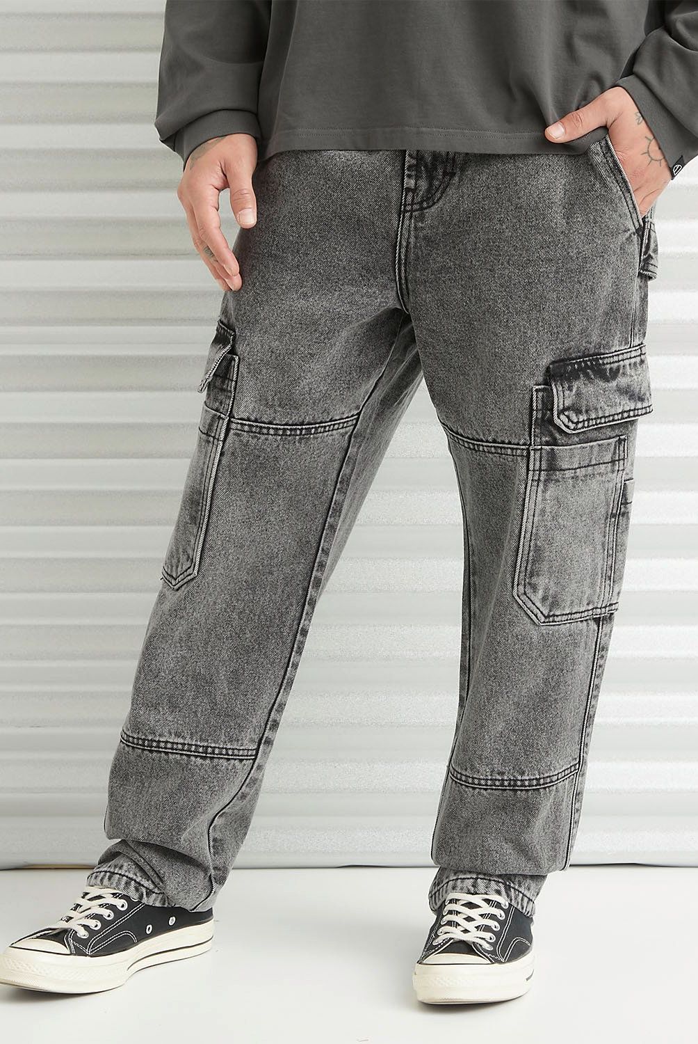 AMERICANINO - Jeans Cargo Tiro Medio Hombre Americanino
