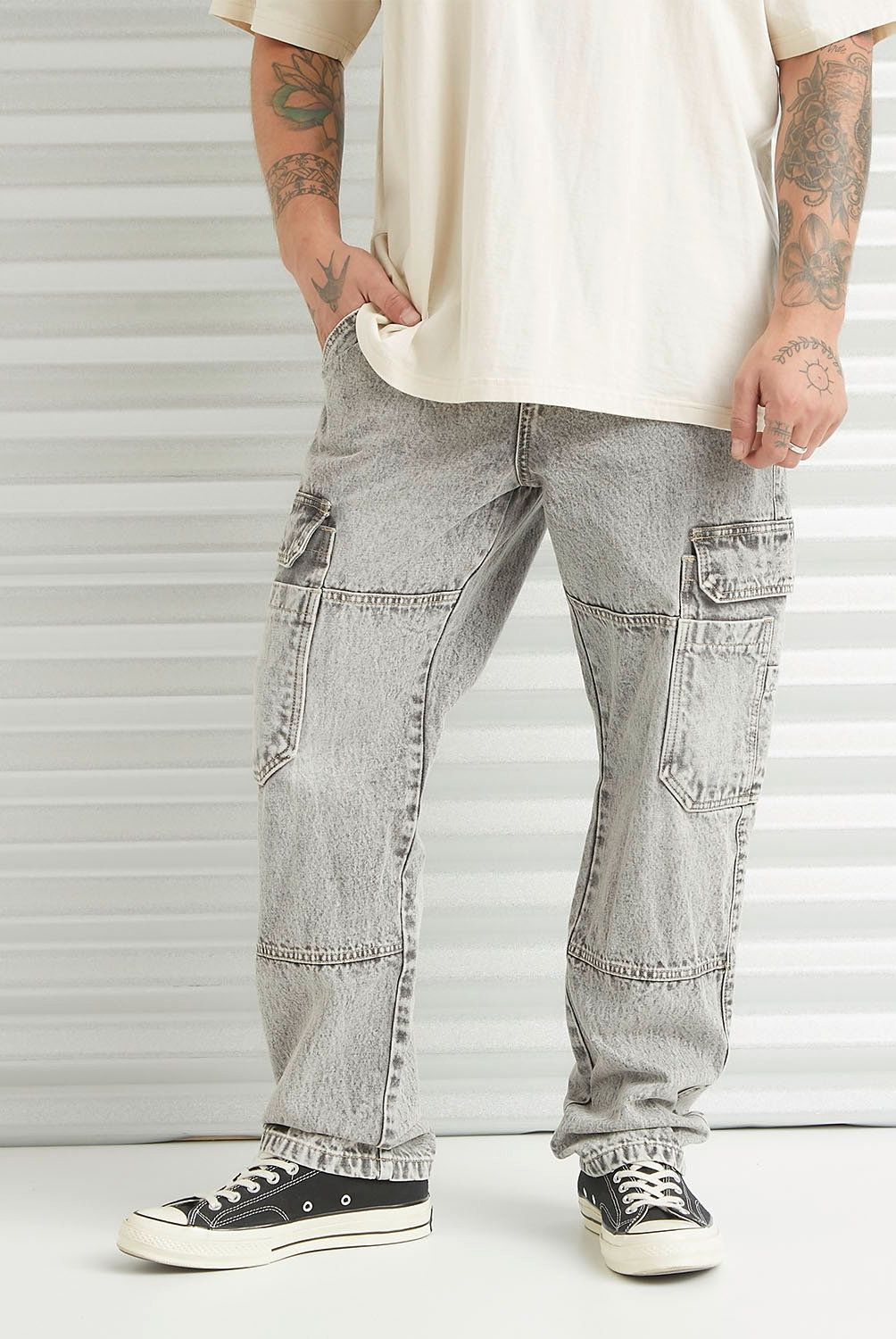 AMERICANINO - Jeans Cargo Tiro Medio Hombre Americanino