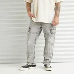 AMERICANINO - Jeans Cargo Tiro Medio Hombre