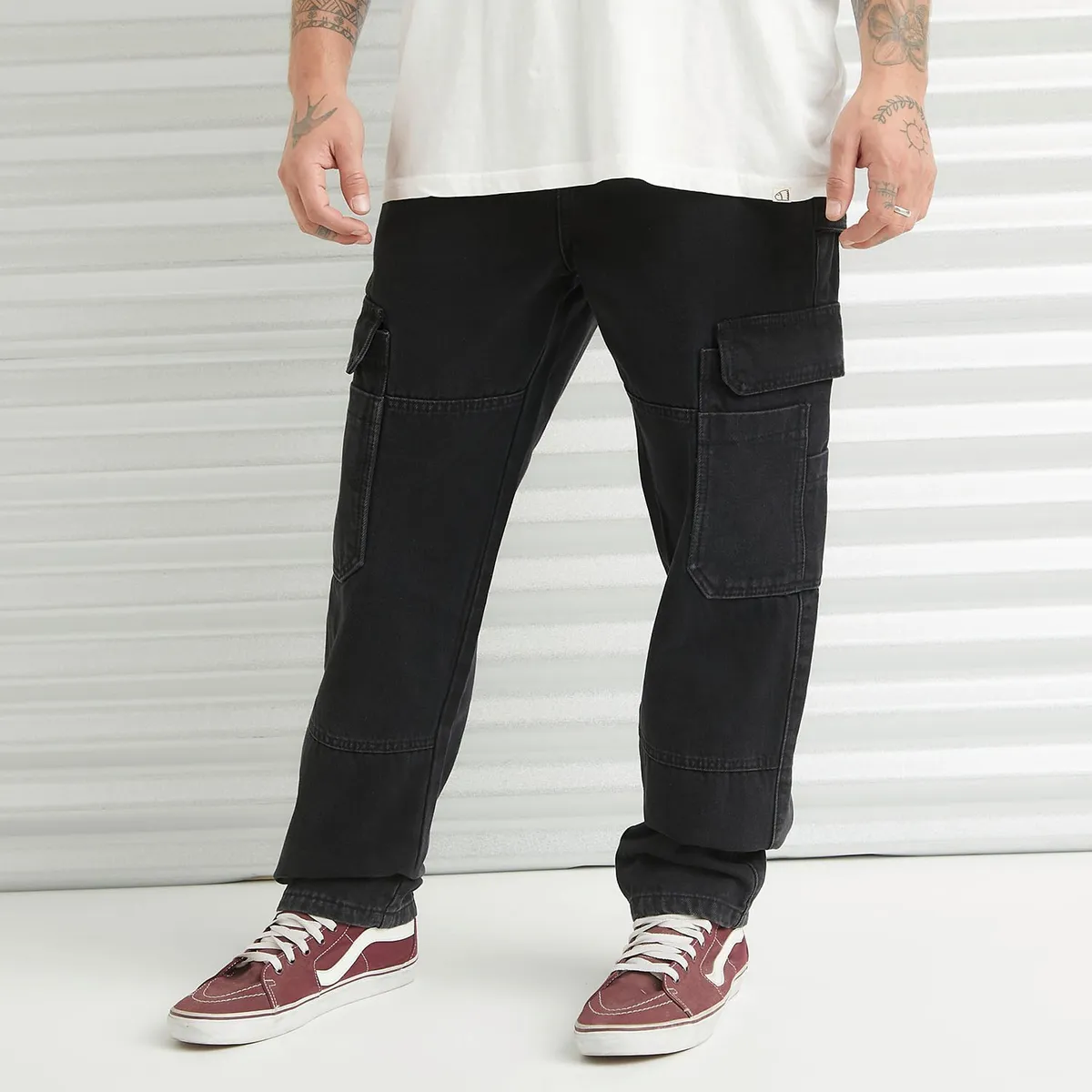 AMERICANINO - Jeans Cargo Tiro Medio Hombre Americanino