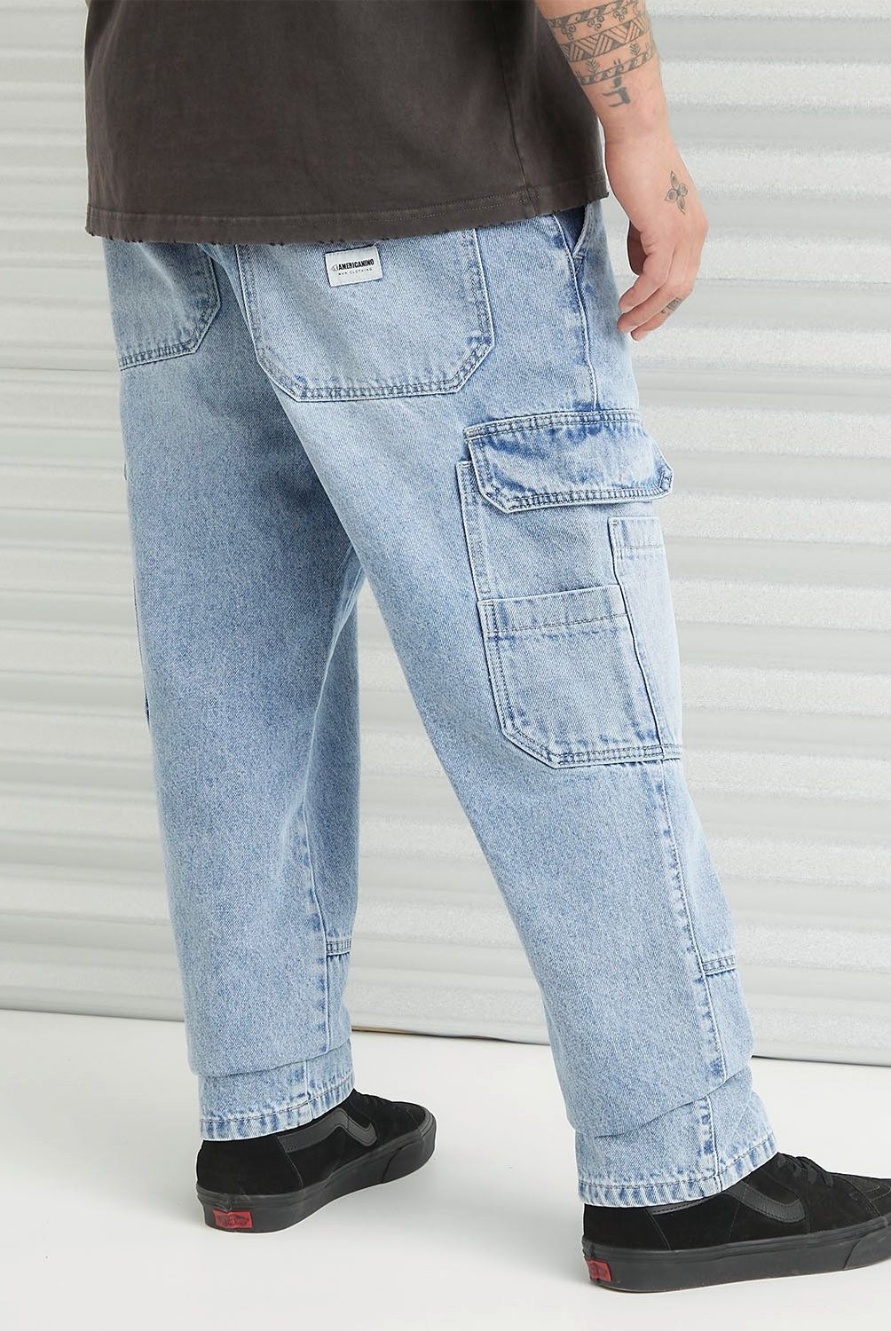 AMERICANINO - Jeans Cargo Tiro Medio Hombre Americanino
