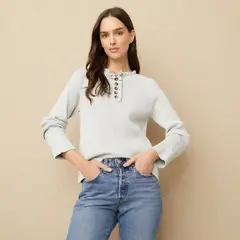 UNIVERSITY CLUB - Polera Manga Larga Algodón Mujer