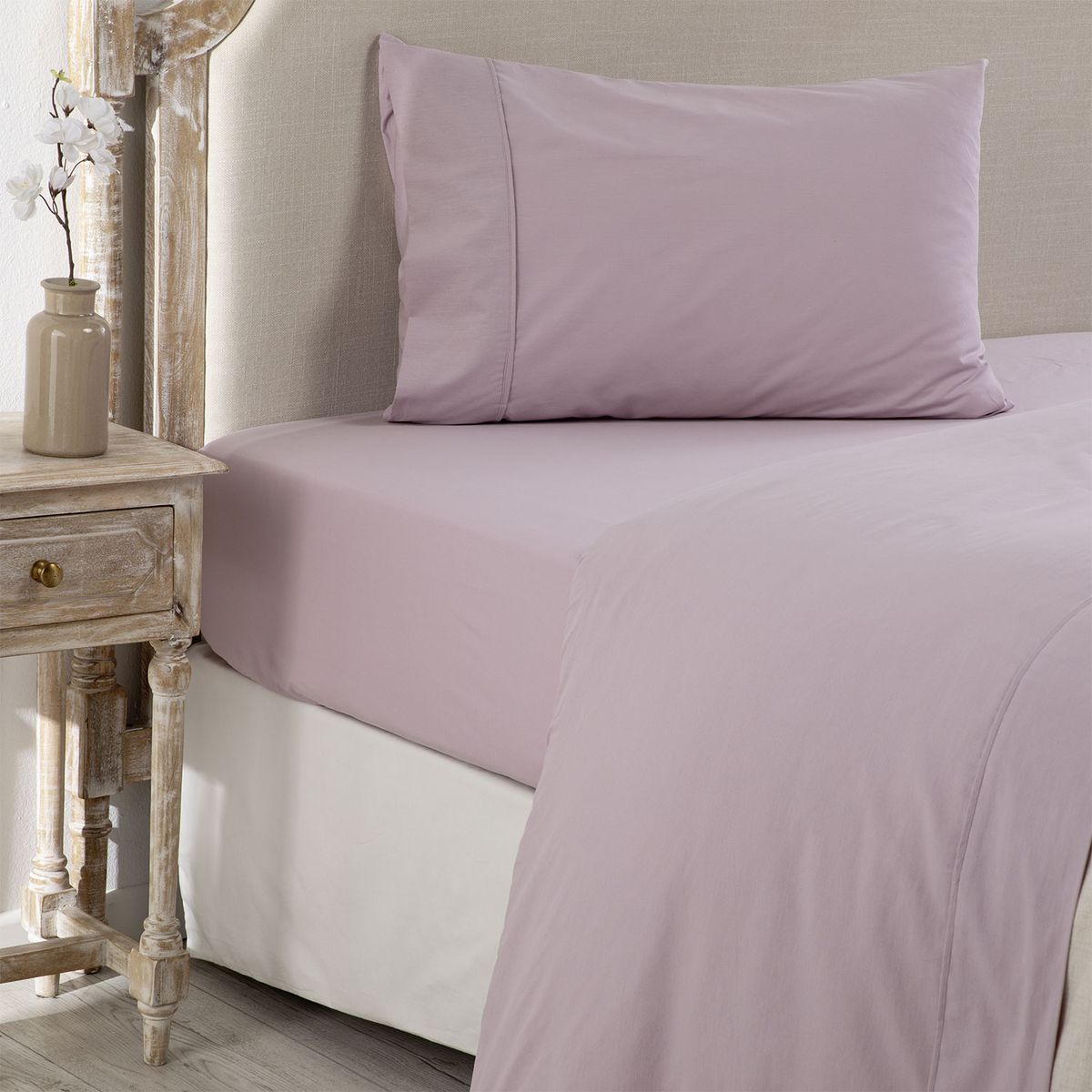 ROBERTA ALLEN - Sábana 180 Hilos Malva 100% Algodón Roberta Allen