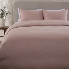 CASA CANTABRIA - Funda Plumón 100% Lino Rose