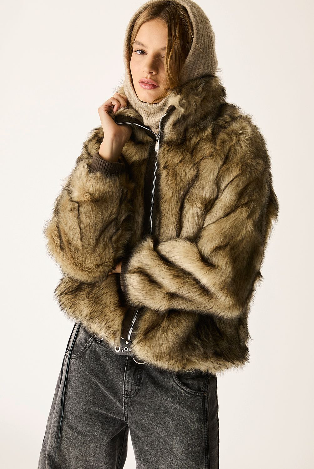 AMERICANINO - Chaquetón Peludo Mujer Americanino