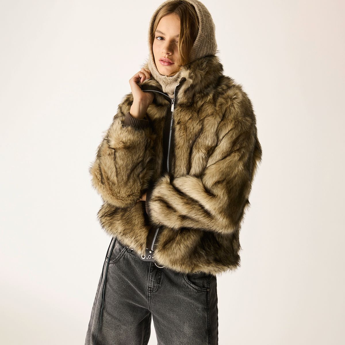 AMERICANINO - Chaquetón Peludo Mujer Americanino