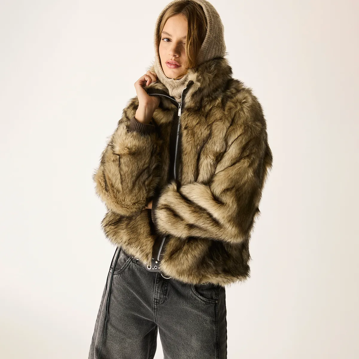 AMERICANINO - Chaquetón Peludo Mujer Americanino