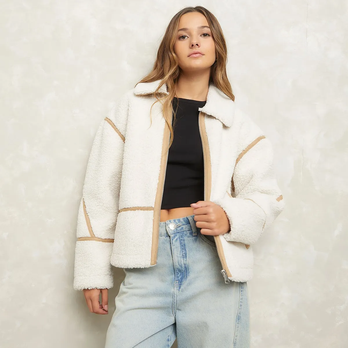 SYBILLA - Chaquetón Peludo Mujer Sybilla