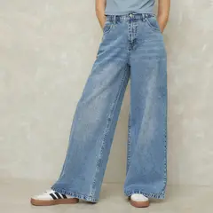 SYBILLA - Jeans Wide Leg Tiro Medio Mujer