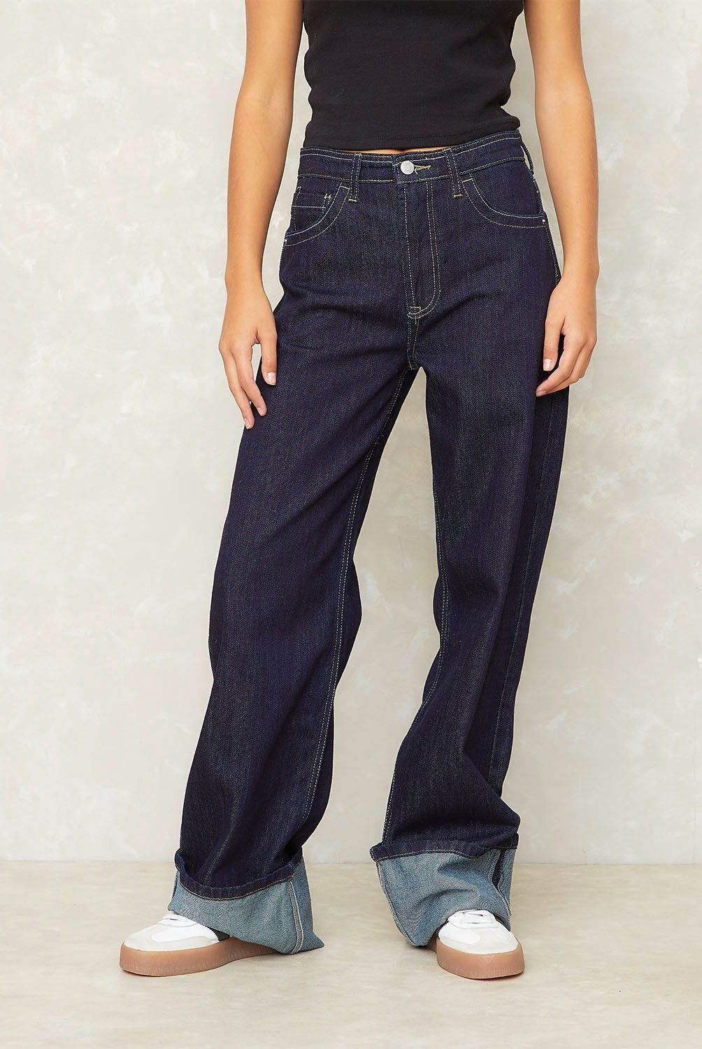 SYBILLA - Jeans Straight Tiro Medio Mujer Sybilla