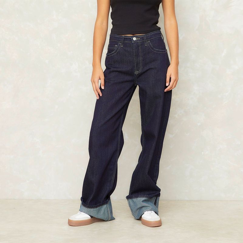 SYBILLA - Jeans Straight Tiro Medio Mujer Sybilla