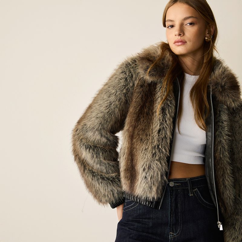 SYBILLA - Chaquetón Peludo Mujer Sybilla