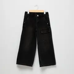 YAMP - Jeans Wide Leg Denim Niña Tiro Medio