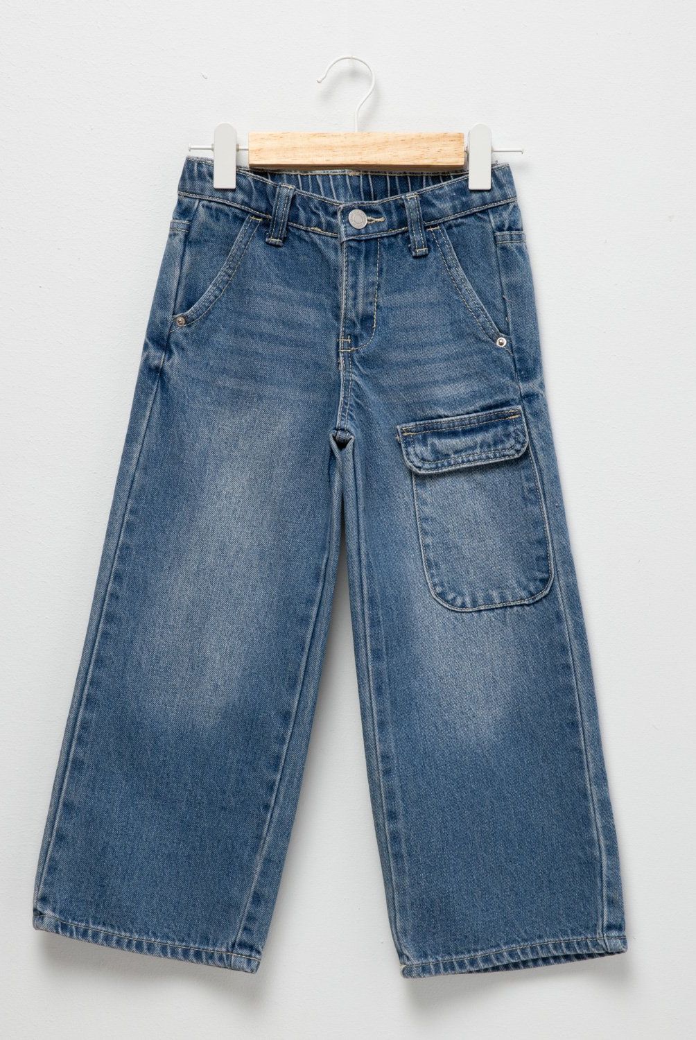 YAMP - Jeans Wide Leg Denim Yamp Niña Tiro Medio