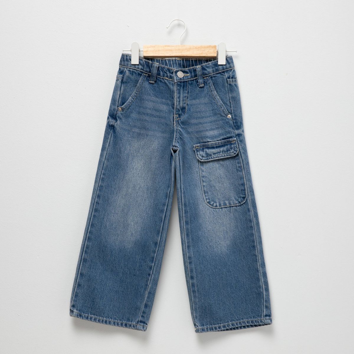 YAMP - Jeans Wide Leg Denim Yamp Niña Tiro Medio