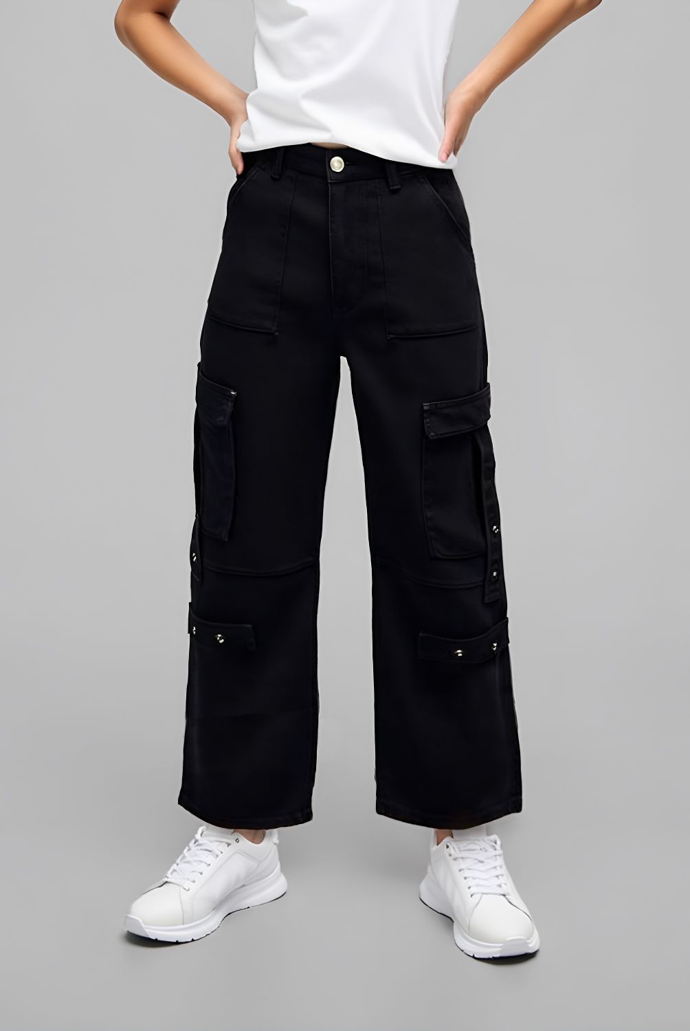 ELEVEN - Jeans Cargo Wide Leg Eleven Niña Algodón Tiro Medio