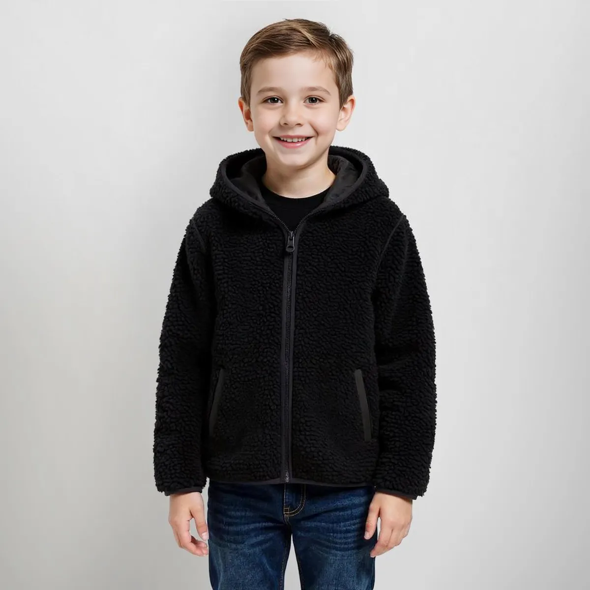 YAMP - Polerón Peludo Con Capucha Niño Yamp