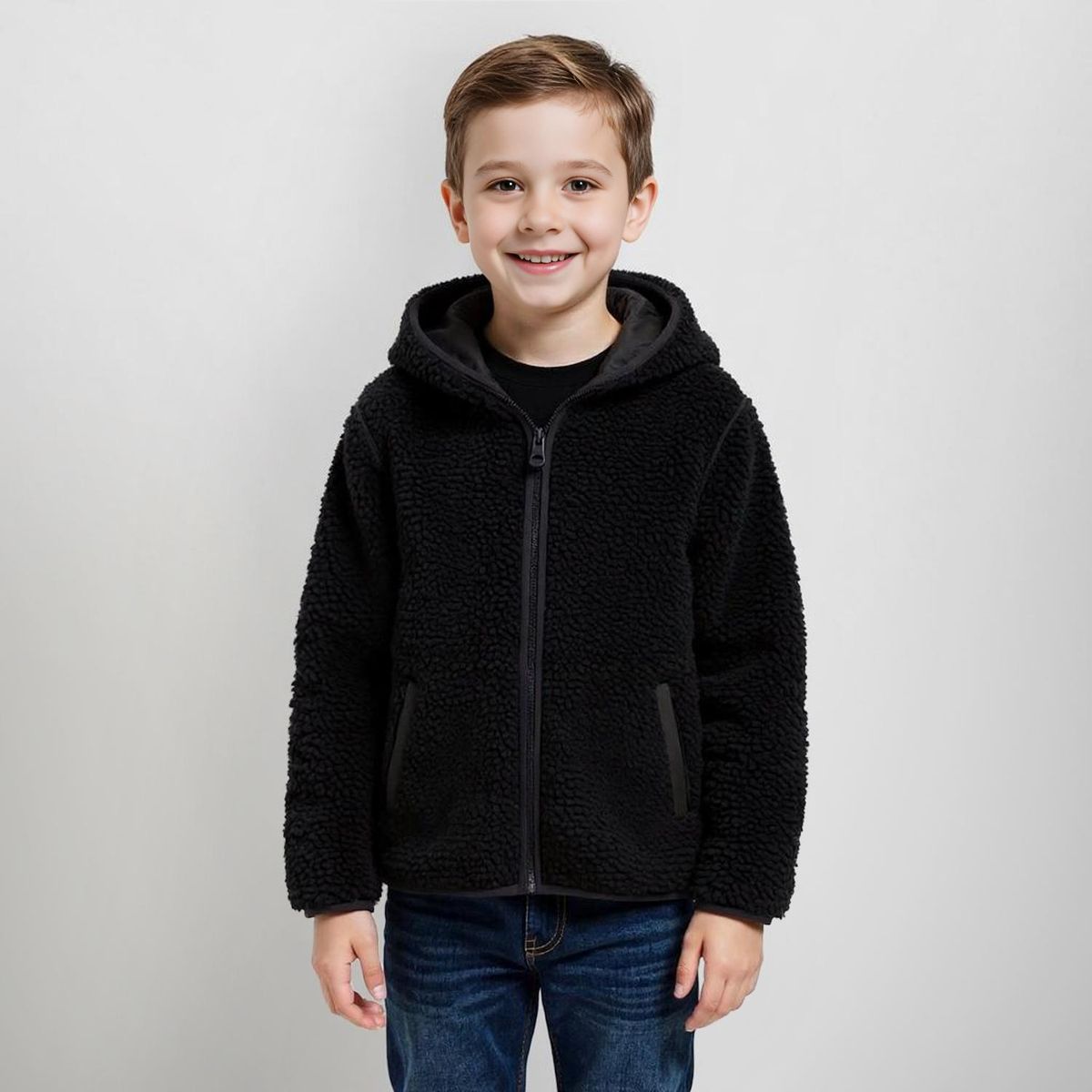 YAMP - Polerón Peludo Con Capucha Niño Yamp