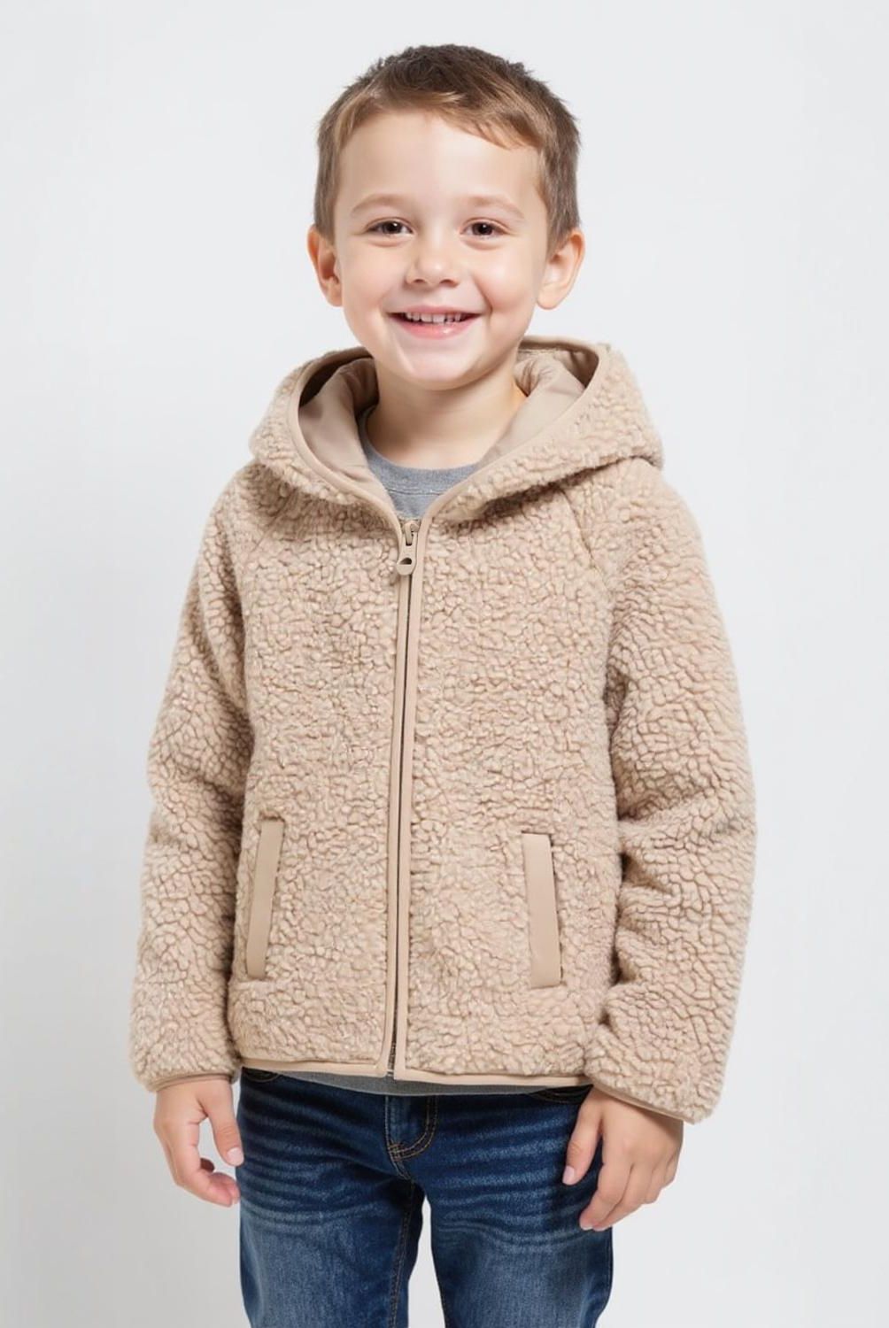 YAMP - Polerón Peludo Con Capucha Niño Yamp