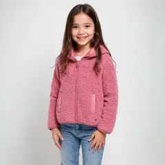 YAMP - Polerón Peludo Con Capucha Niña