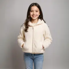 YAMP - Polerón Peludo Con Capucha Niña
