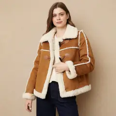 UNIVERSITY CLUB - Chaquetón Peludo Mujer