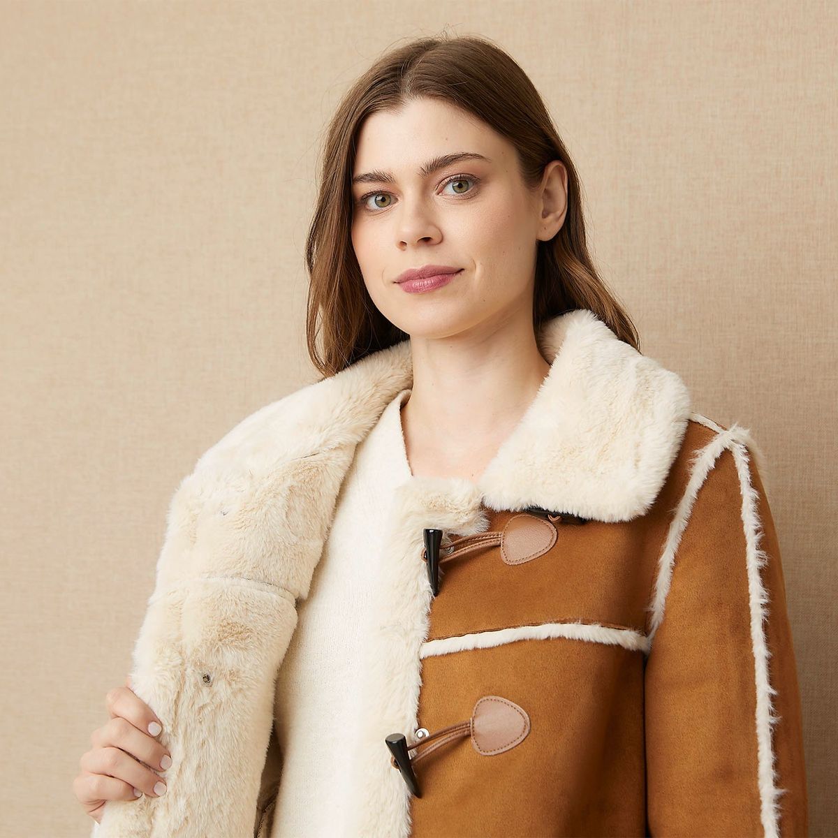 UNIVERSITY CLUB - Chaquetón Peludo Mujer University Club