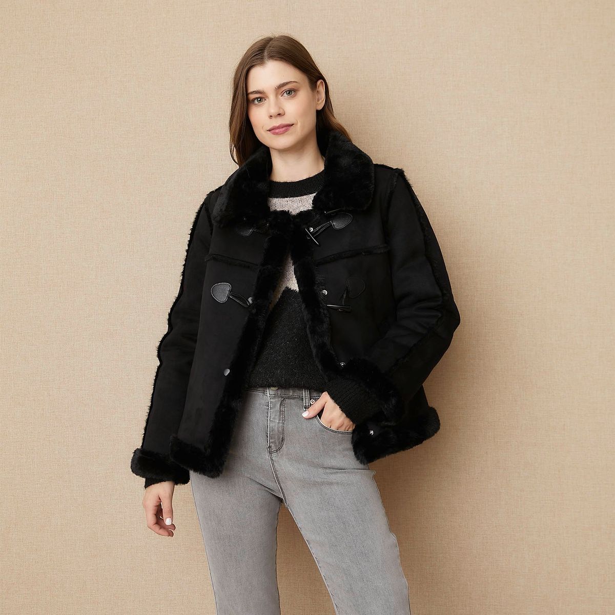 UNIVERSITY CLUB - Chaquetón Peludo Mujer University Club