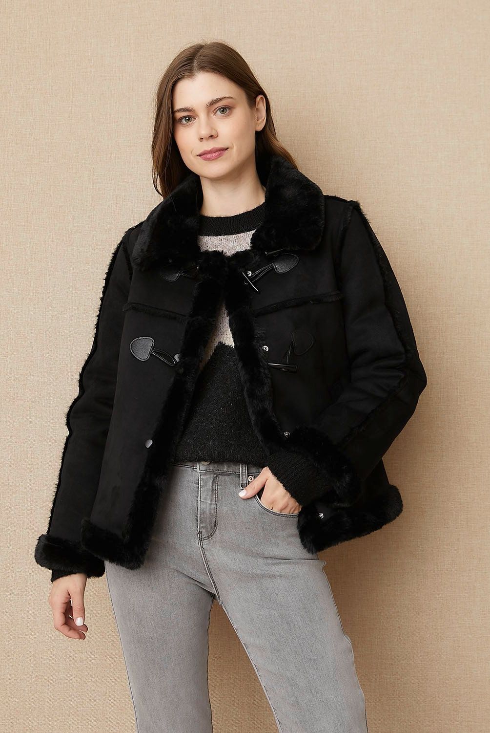 UNIVERSITY CLUB - Chaquet�n Peludo Mujer University Club