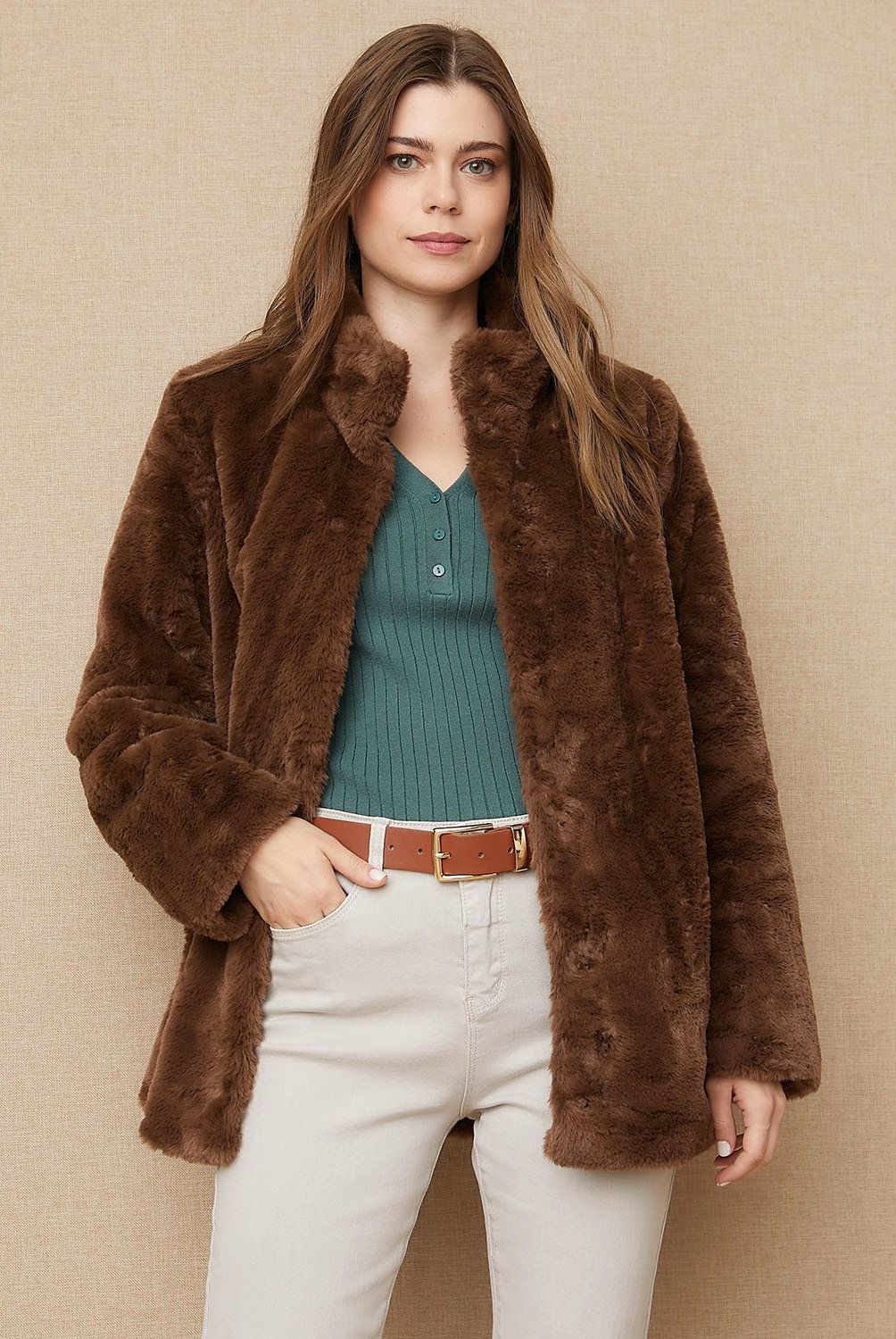 UNIVERSITY CLUB - Abrigo Peludo Mujer University Club