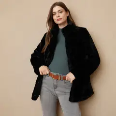 UNIVERSITY CLUB - Abrigo Peludo Mujer
