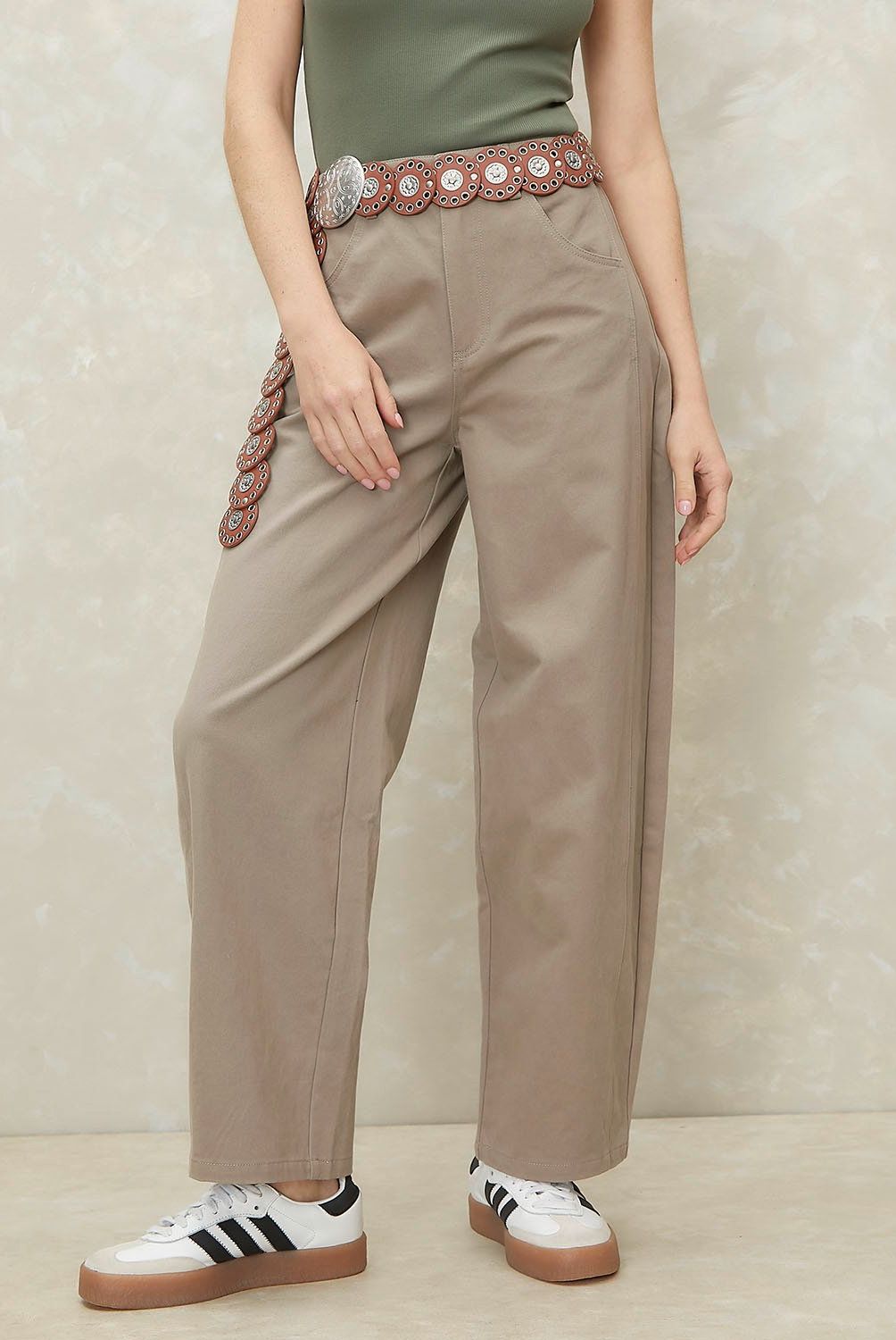 SYBILLA - Pantalón Tiro Medio Mujer Sybilla