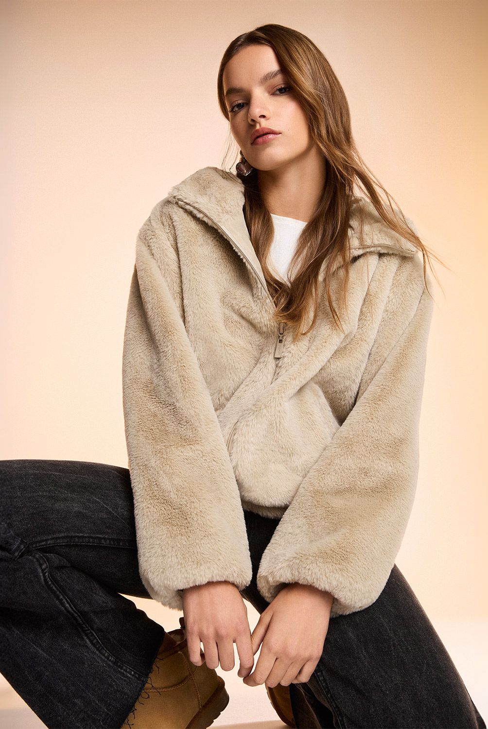 SYBILLA - Chaquetón Peludo Mujer Sybilla