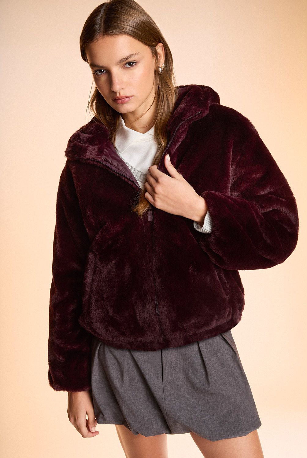 SYBILLA - Chaquetón Peludo Mujer Sybilla