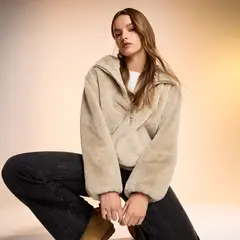 SYBILLA - Chaquetón Peludo Mujer
