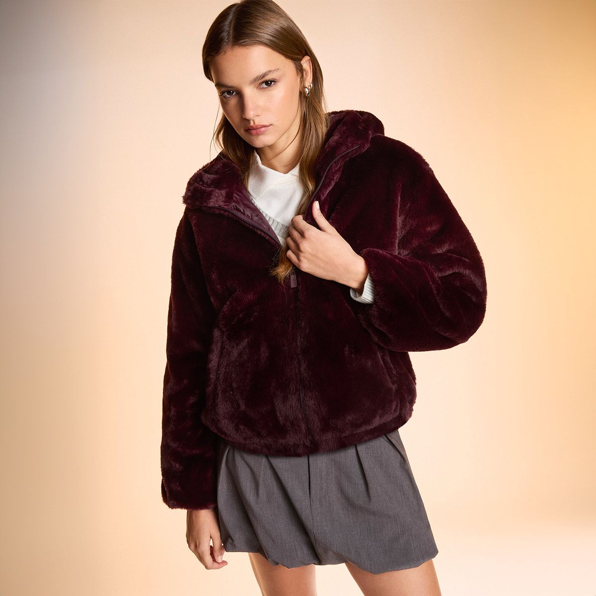 SYBILLA - Chaquetón Peludo Mujer Sybilla