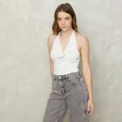 SYBILLA - Body Casual Sin Mangas Cuello en V Mujer