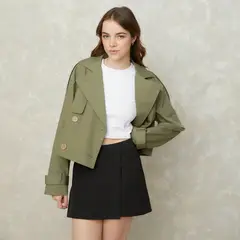 SYBILLA - Chaqueta Corta Diseño Liso Mujer